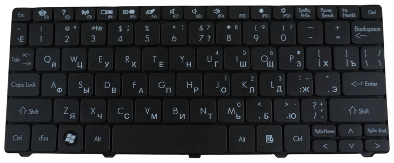 Клавиатура для ноутбука Quanta Computer, ZE6, Черный