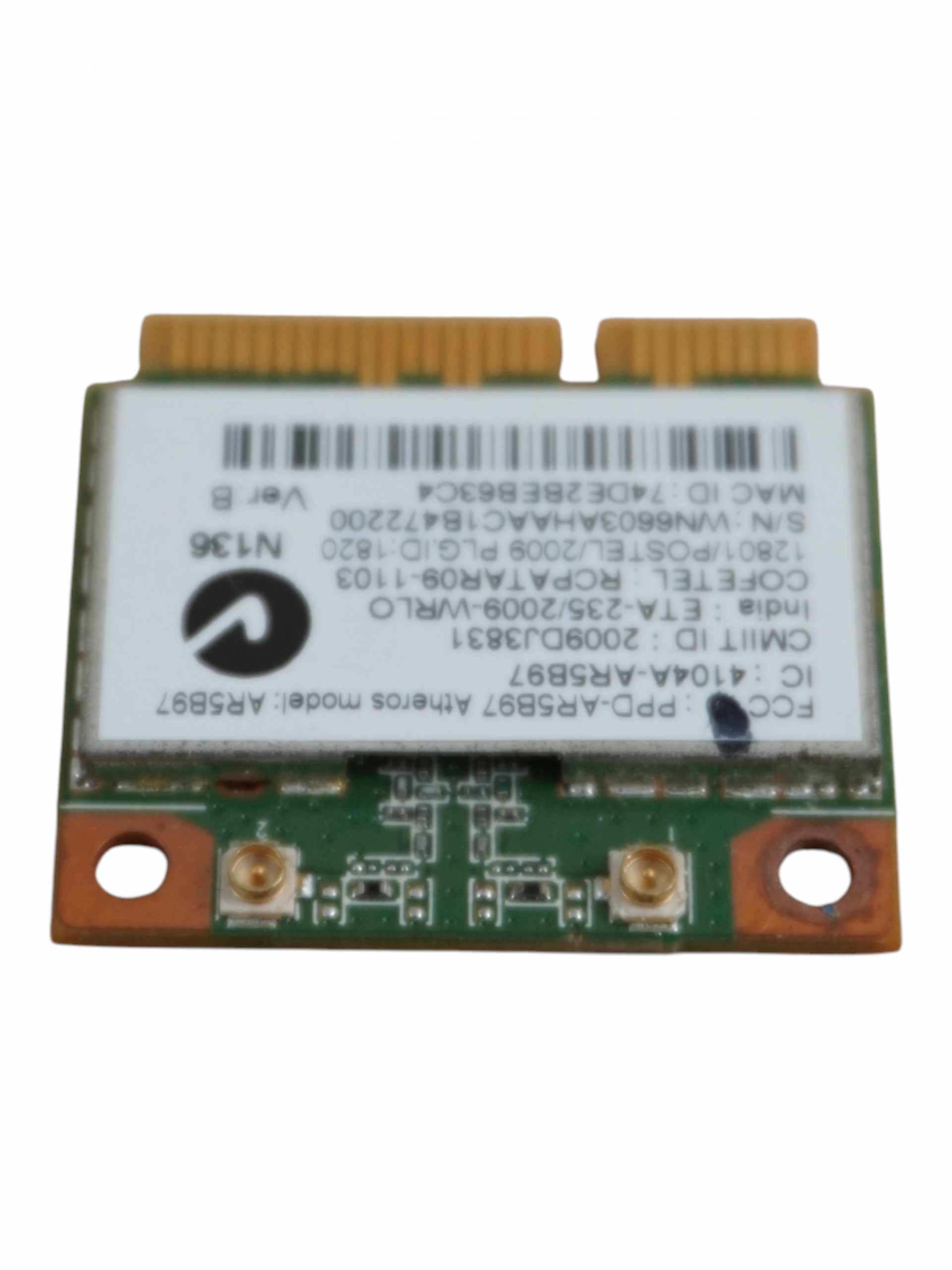 Wi-Fi модуль для ноутбука, Qualcomm, AR5B97, Mini PCIe