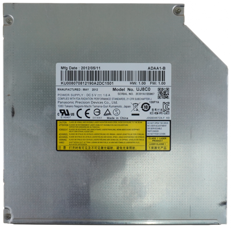 CD/DVD Привод для ноутбука, Panasonic, UJ8C0