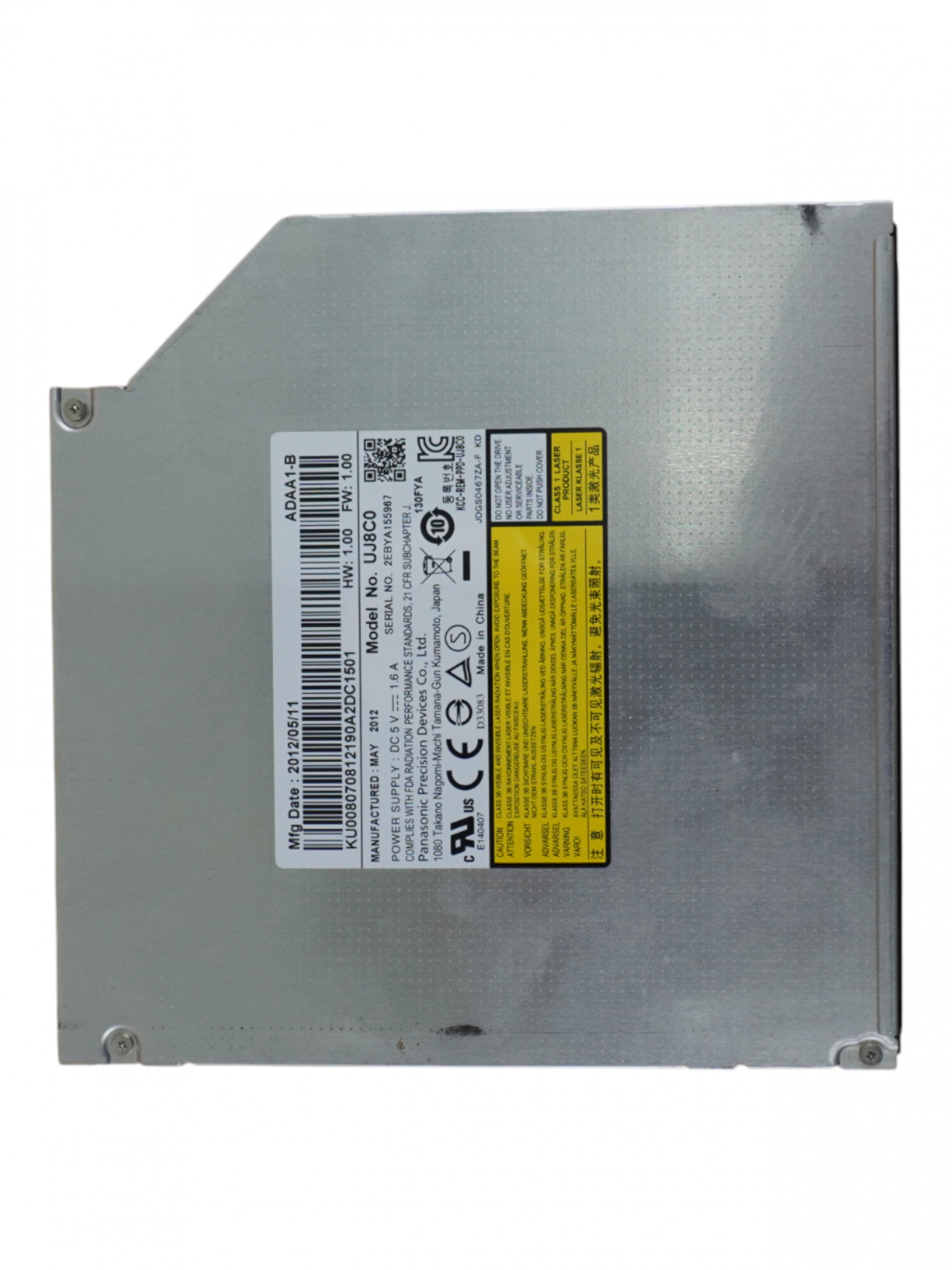 CD/DVD Привод для ноутбука, Panasonic, UJ8C0