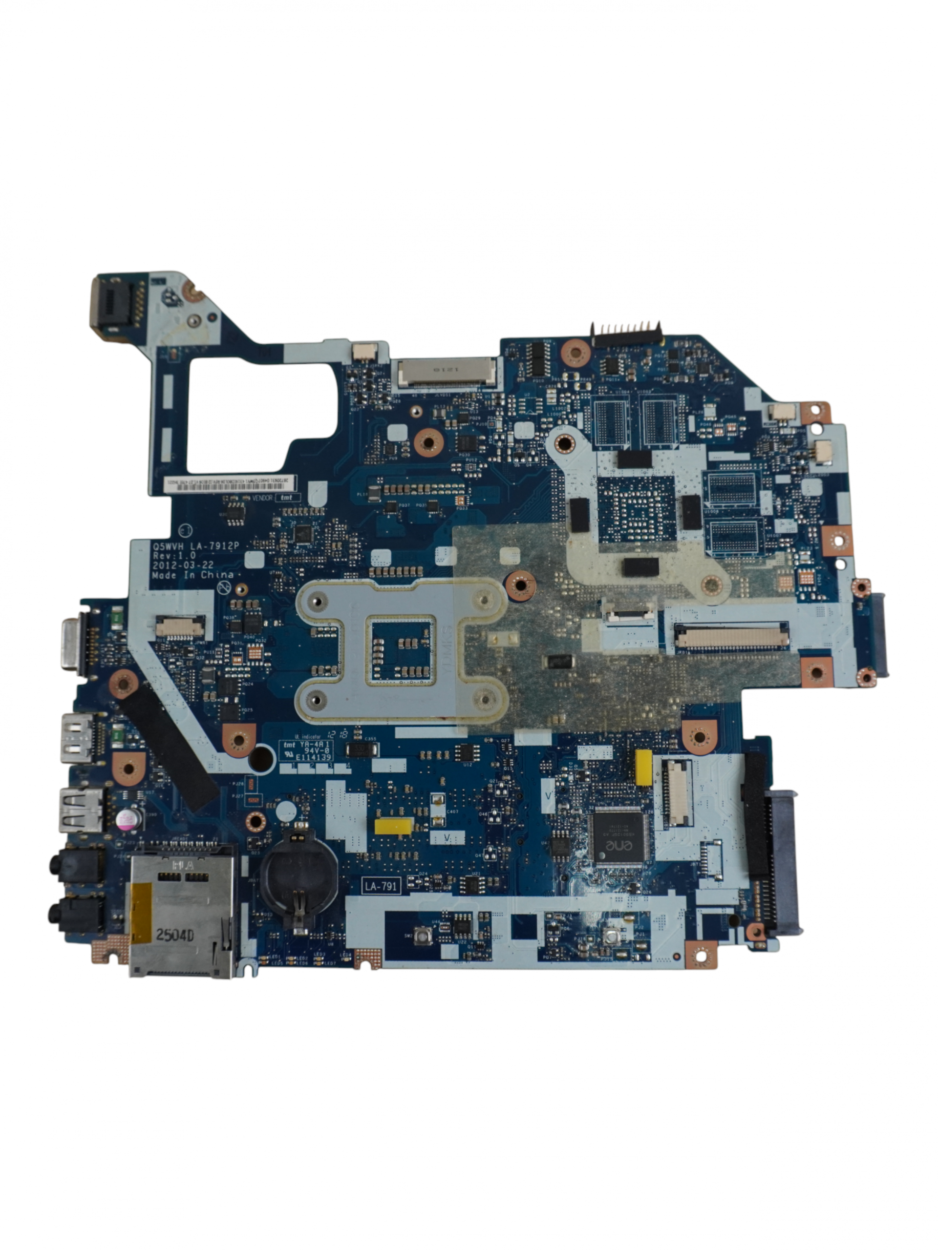 Материнская плата для ноутбука, Acer, Q5WVH LA-7912P Rev: 1.0, rPGA-989 (G2), Intel HM77 Express