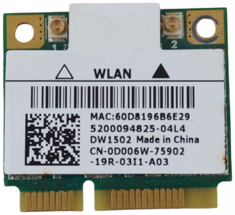 Wi-Fi модуль для ноутбука, Qualcomm, DW1502 (AR9285), Mini PCIe