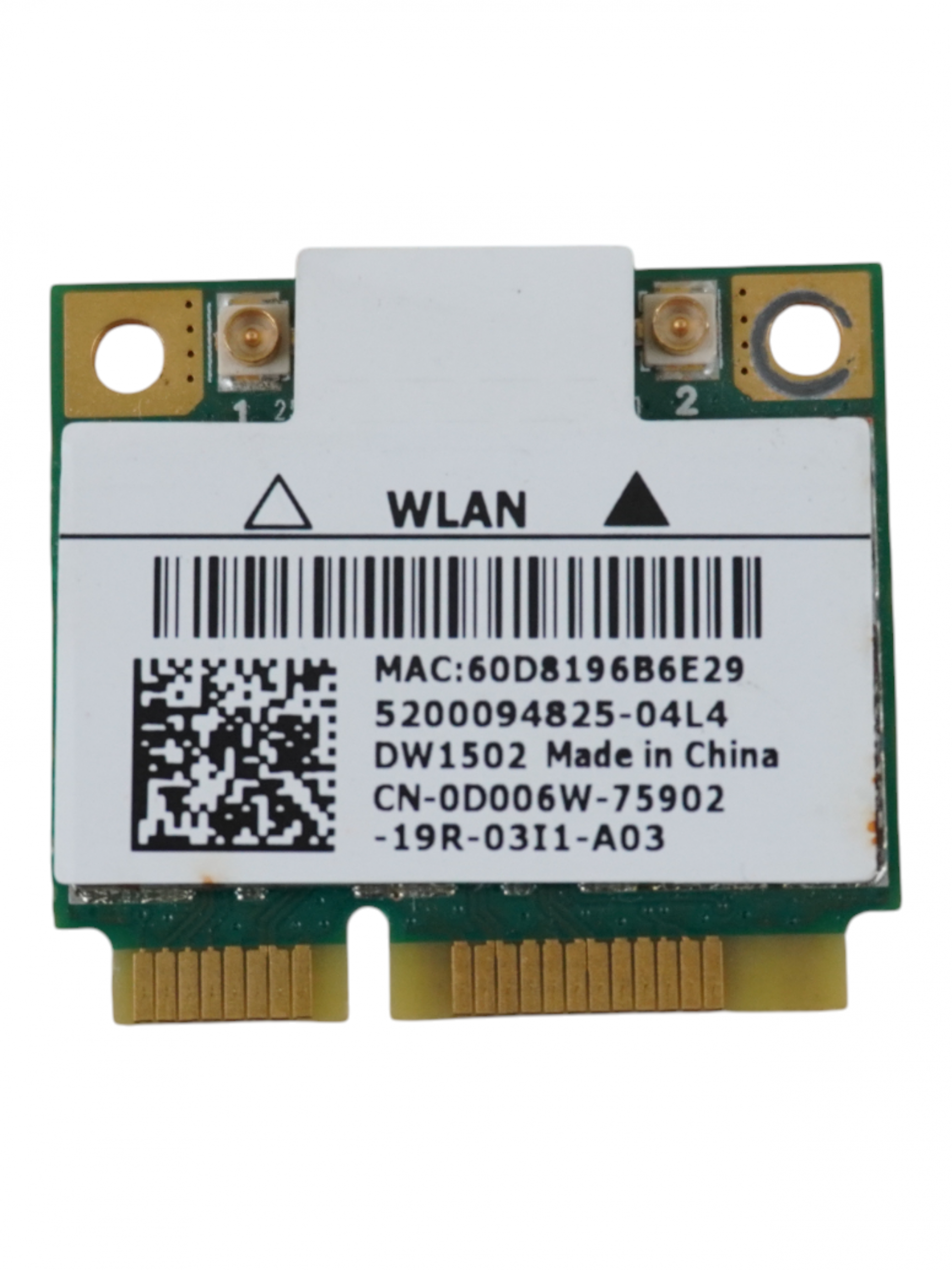 Wi-Fi модуль для ноутбука, Qualcomm, DW1502 (AR9285), Mini PCIe